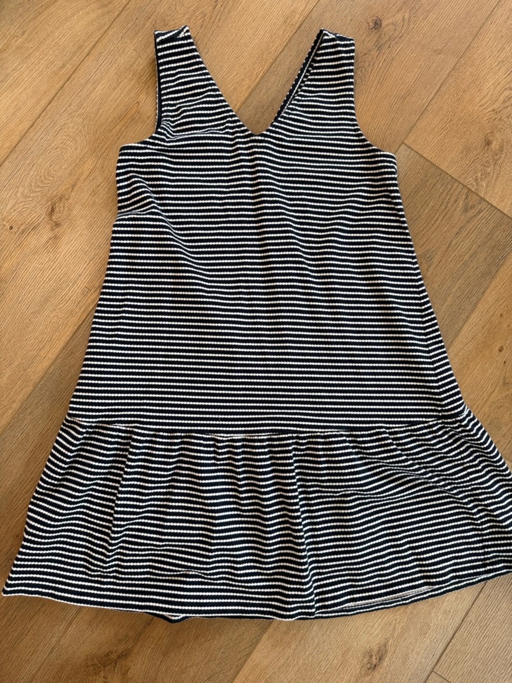 LOFT Striped V-neck Tank Dress